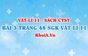 Bài 3 trang 48 SGK Vật lí 11 Chân trời sáng tạo